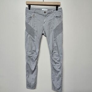 Pierre Balmain Womens Gray Moto Bike Pants Size 29‎